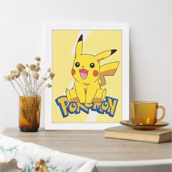 Brand New DIY Pokemon Diamond Beads Art With Frame - Picture 1 of 9